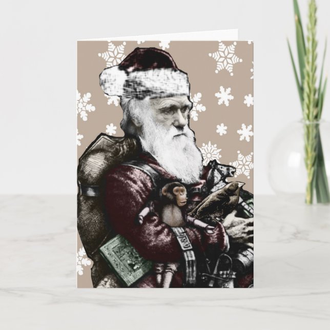 Darwin Atheist Christmas Card (Color) (Front)
