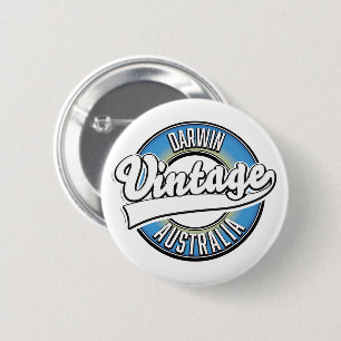 Darwin australia Vintage logo Button