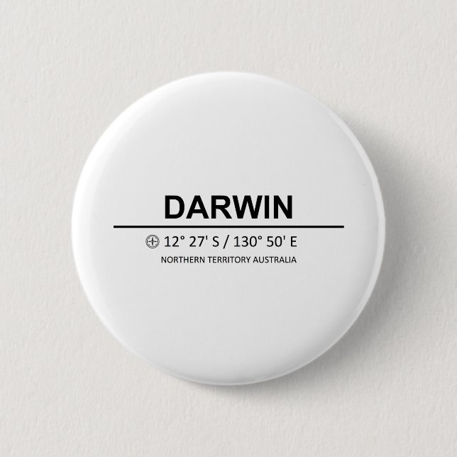 Darwin Coordinates - Darwin Coordinaten Button (Front)