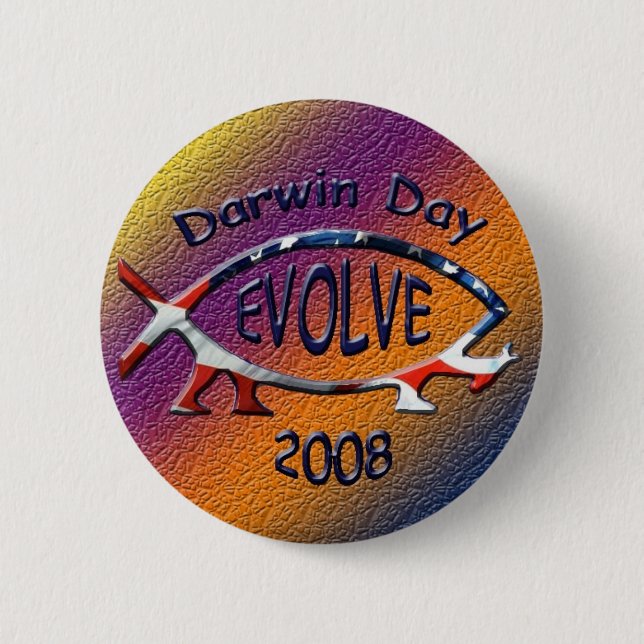 darwin day 08 pinback button (Front)