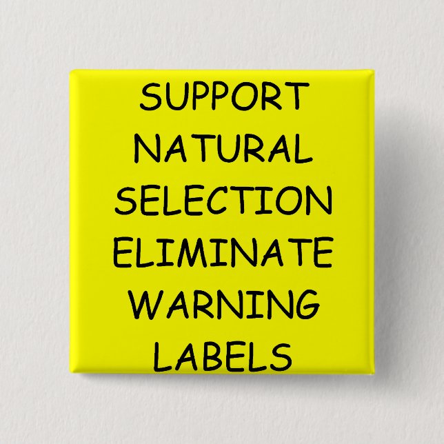 DARWIN evolution joke Button (Front)