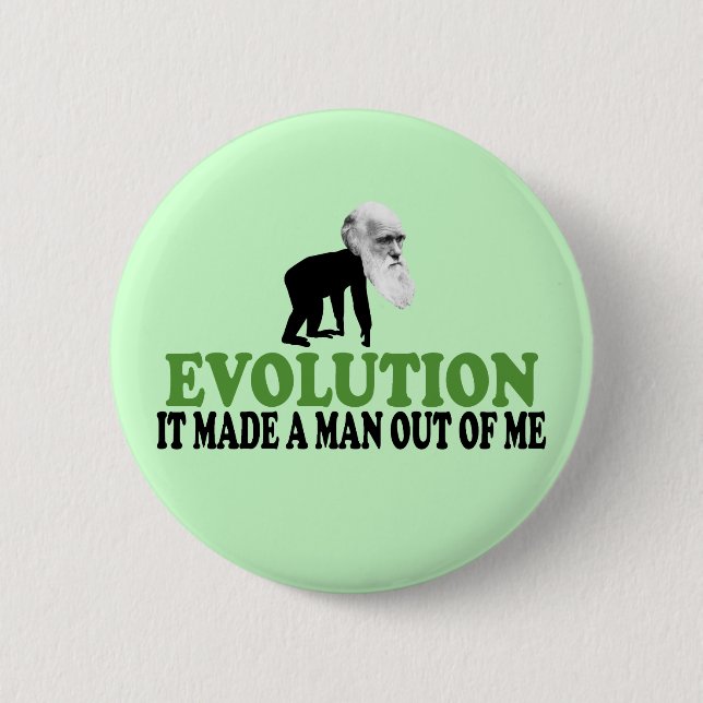 Darwin evolution pinback button (Front)