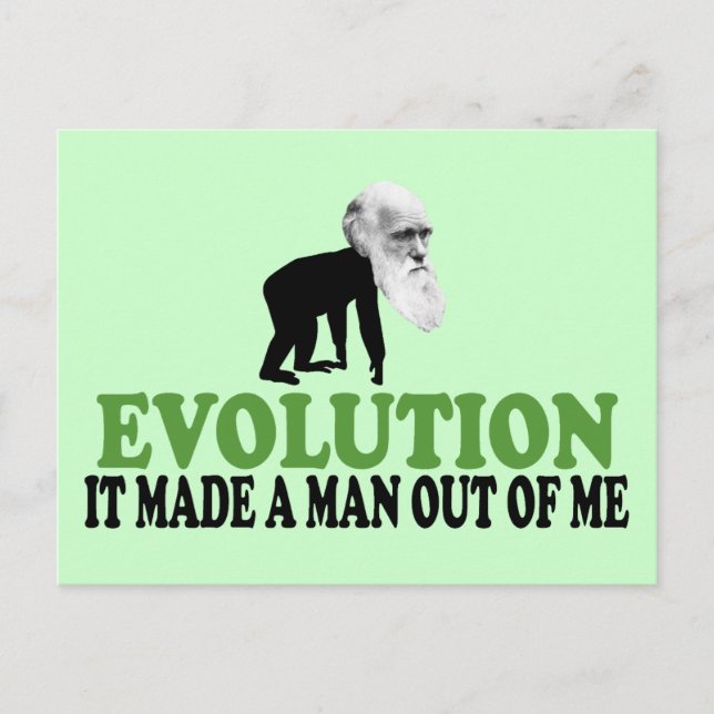 Darwin evolution postcard (Front)