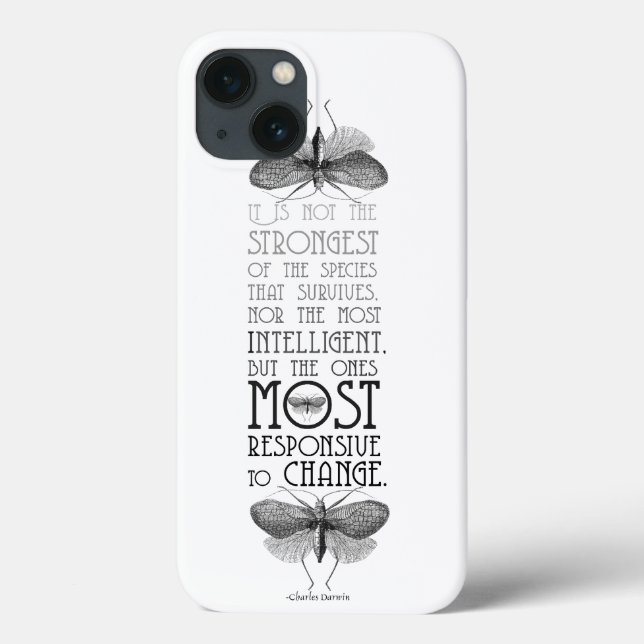 Darwin Evolution Quote Case-Mate iPhone Case (Back)