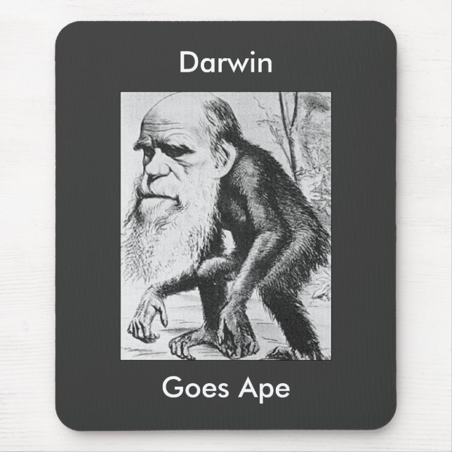 Darwin Goes Ape Mousepad (Front)