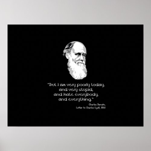 Darwin I am very poorly today Poster