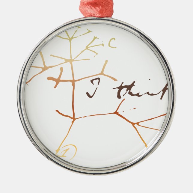 Darwin, I think tree of life Metal Ornament (Front)