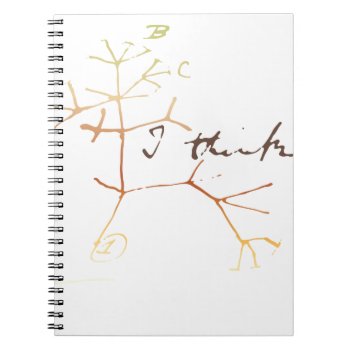 Darwin  I Think Tree Of Life Notebook by boblet at Zazzle