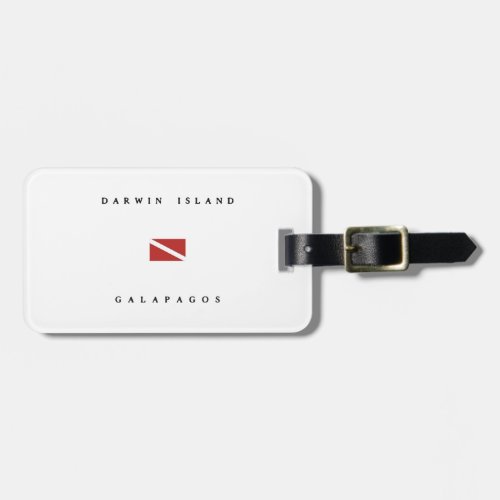 Darwin Island Galapagos Scuba Dive Flag Luggage Tag