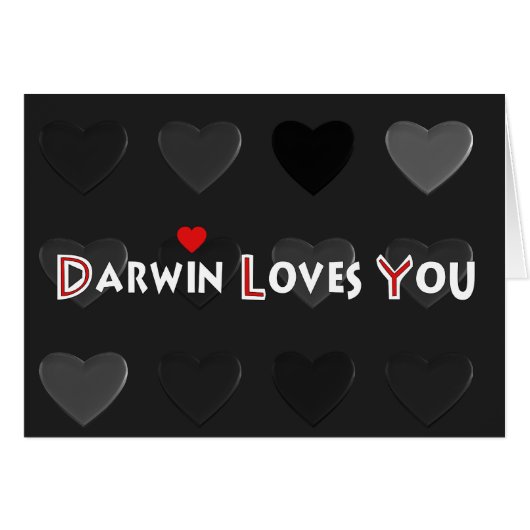 Darwin Loves You Cards (Front Horizontal)