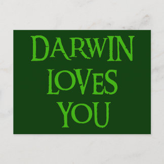 Darwin Loves You Postcard