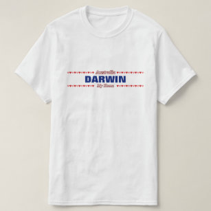 DARWIN - My Home - Australia; Red & Pink Hearts T-Shirt