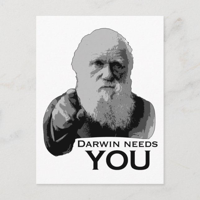 Darwin Needs You! Postcard (Front)