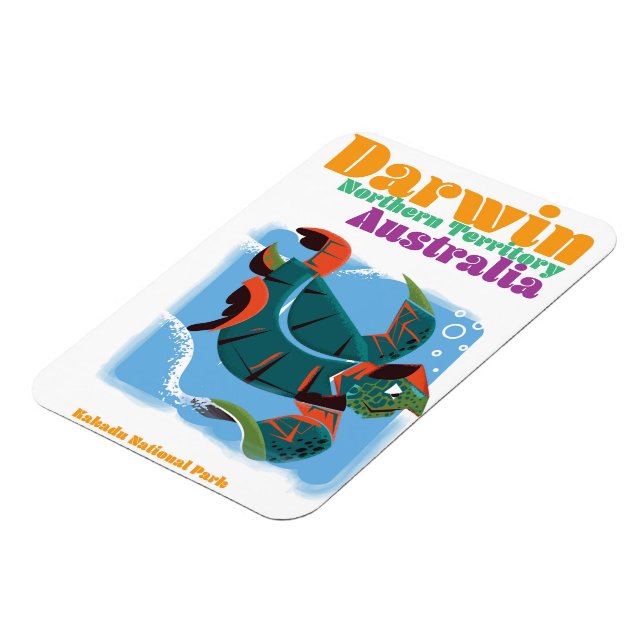 Darwin, Northern Territory Australia travel poster Magnet (Left Side)
