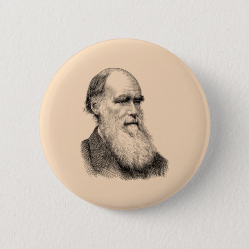 Darwin Portrait Evolution Charles Darwin Button