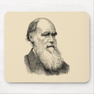 Darwin Portrait Evolution/ Charles Darwin Mouse Pad