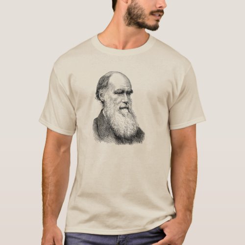 Darwin Portrait Evolution Charles Darwin T_Shirt