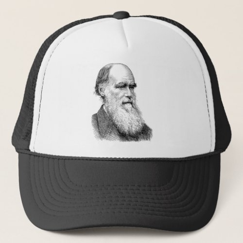Darwin Portrait Evolution Charles Darwin Trucker Hat