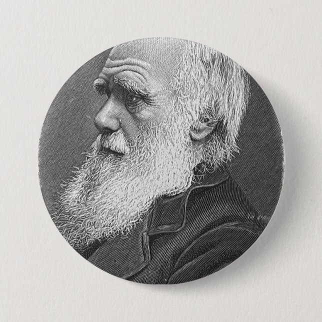 Darwin Portrait Pinback Button (Front)