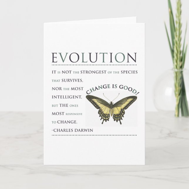 Darwin Quote Evolution Card (Front)