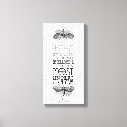 Darwin Quote Survival Of Most Adaptable Canvas Print