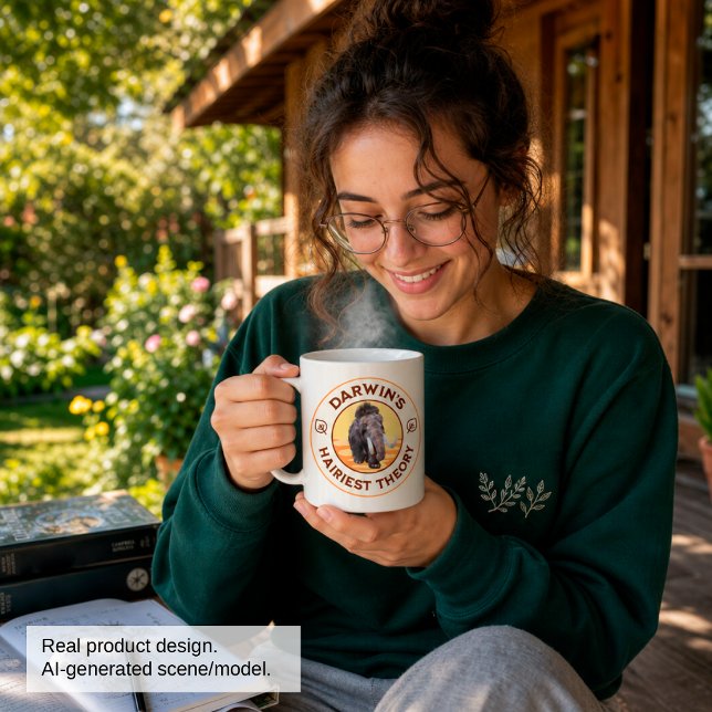 Darwin’s Hairiest Theory Cute Woolly Mammoth Coffee Mug