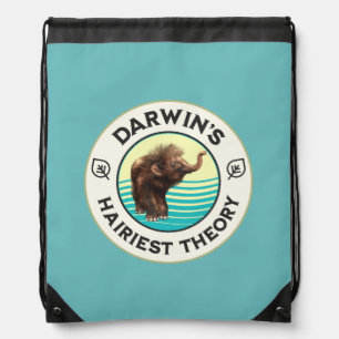 Darwin’s Hairiest Theory Cute Woolly Mammoth Drawstring Bag