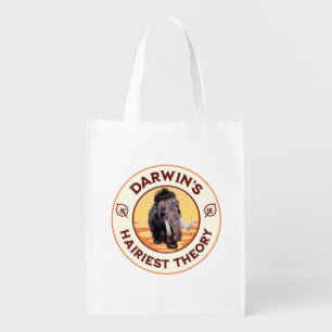 Darwin’s Hairiest Theory Cute Woolly Mammoth Grocery Bag