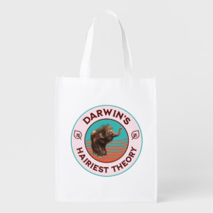 Darwin’s Hairiest Theory Cute Woolly Mammoth  Grocery Bag