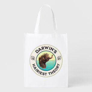 Darwin’s Hairiest Theory Cute Woolly Mammoth Grocery Bag