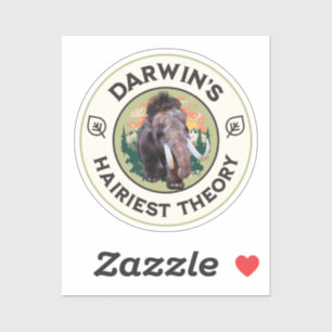 Darwin’s Hairiest Theory Woolly Mammoth Sticker