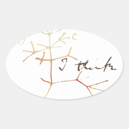 Darwin Tree Of Life: I Think Oval Sticker