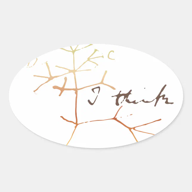 Darwin tree of life: I think Oval Sticker | Zazzle