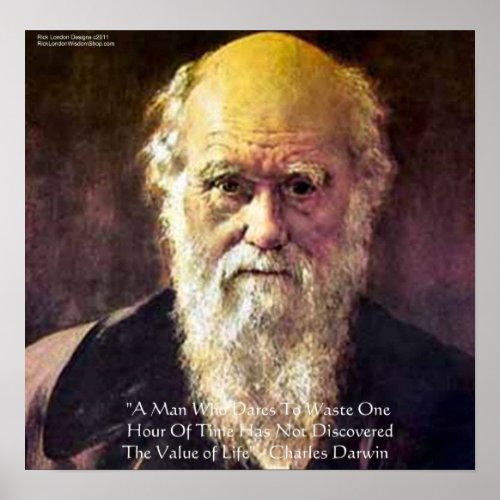 Darwin Value Of Life Wisdom Quote Posters