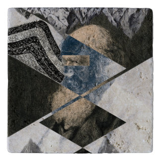 Darwin Was a Geologist Natural Stone Trivet