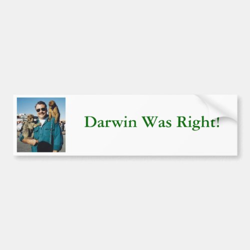 Darwin Was Right Bumper Sticker