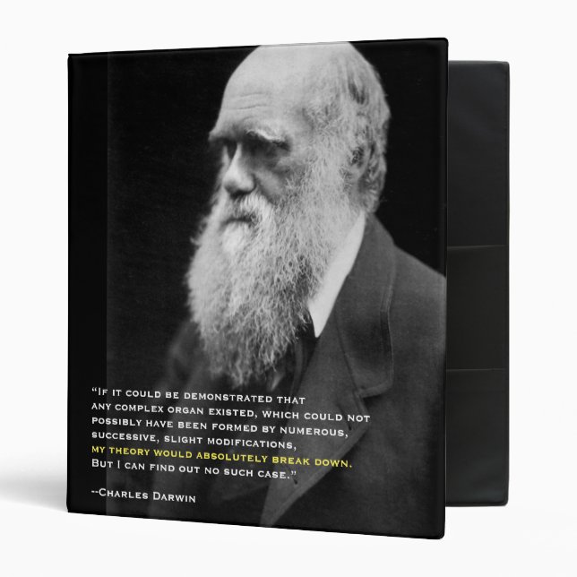 Darwin's Concession and the Bacterial Flagellum 3 Ring Binder (Front/Inside)