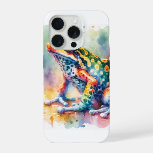 Darwins Frog in Watercolor Colors AREF760 _ Waterc iPhone 15 Pro Case