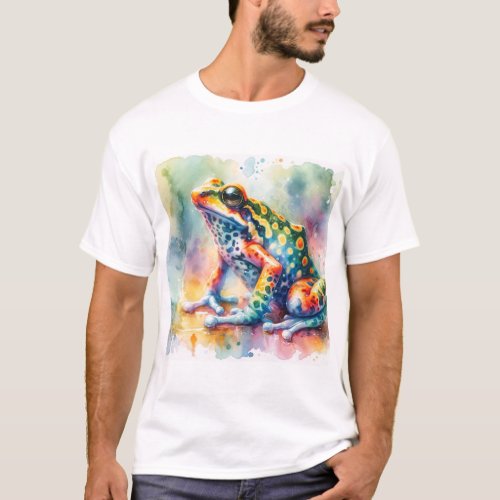 Darwins Frog in Watercolor Colors AREF760 _ Waterc T_Shirt