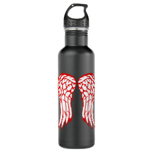 Daryl Dixn Red & White Wings Stainless Steel Water Bottle