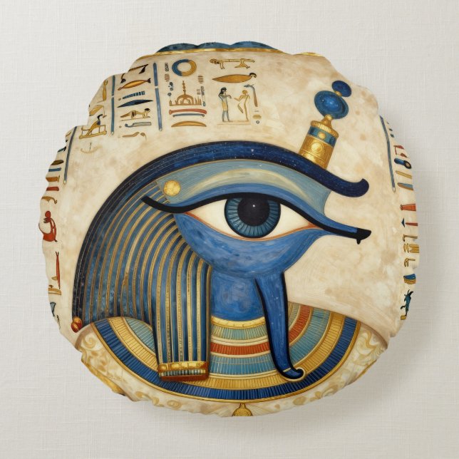 Das Ägyptische Auge´1 Round Pillow (Front)