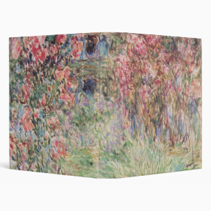 Das Haus in den Rosen - Claude Monet 3 Ring Binder