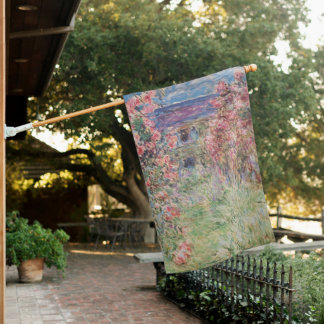 Das Haus in den Rosen - Claude Monet House Flag