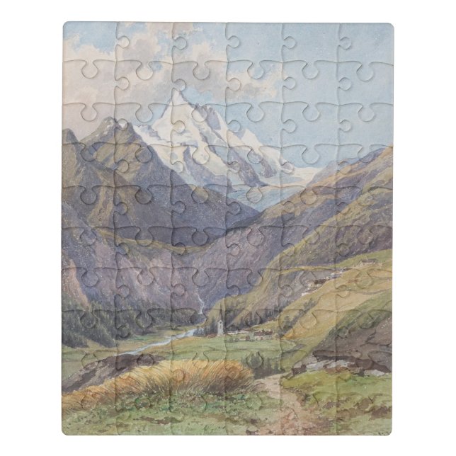 Das Mölltal mit dem Großglockner – Carl Lafite Jigsaw Puzzle (Puzzle Vertical)