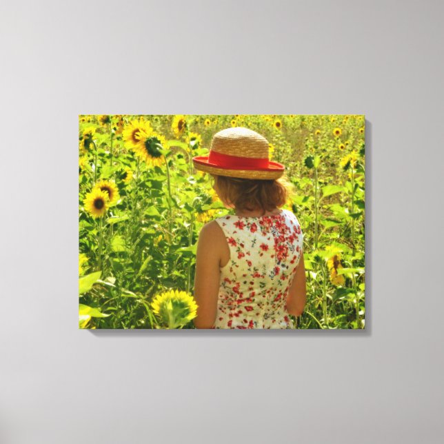 Das Sonnenblumen - Mädchen Canvas Print (Front)