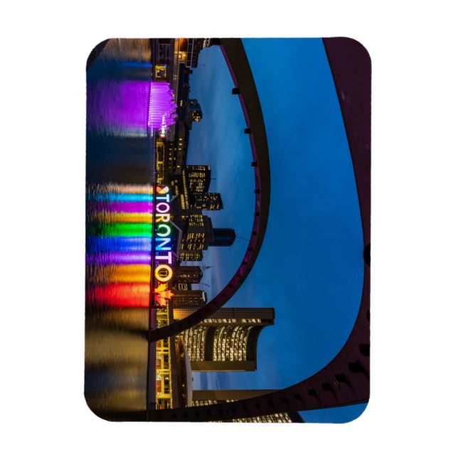 Das Stadtzentrum von Toronto bei Nacht Magnet (Vertical)