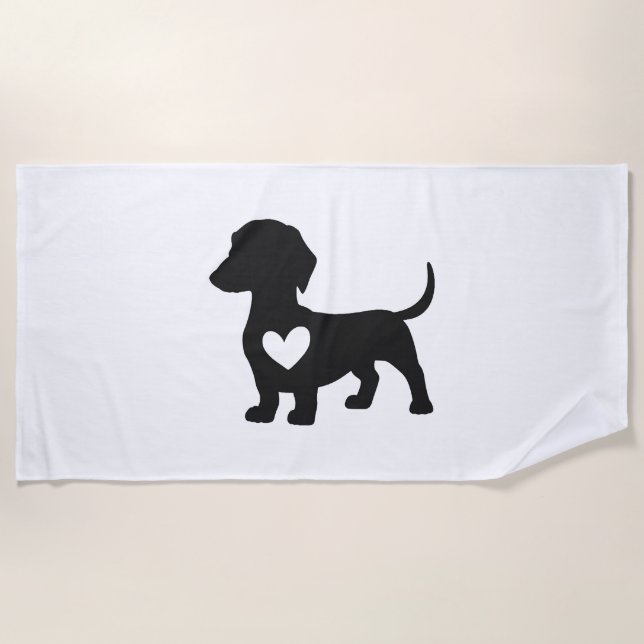 Daschund       beach towel (Front)