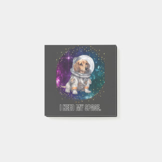 Daschund Dog Astronaut Space Exploration Astronomy Post-it Notes