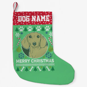 Daschund Dog Breed Ugly Christmas Sweater Small Christmas Stocking