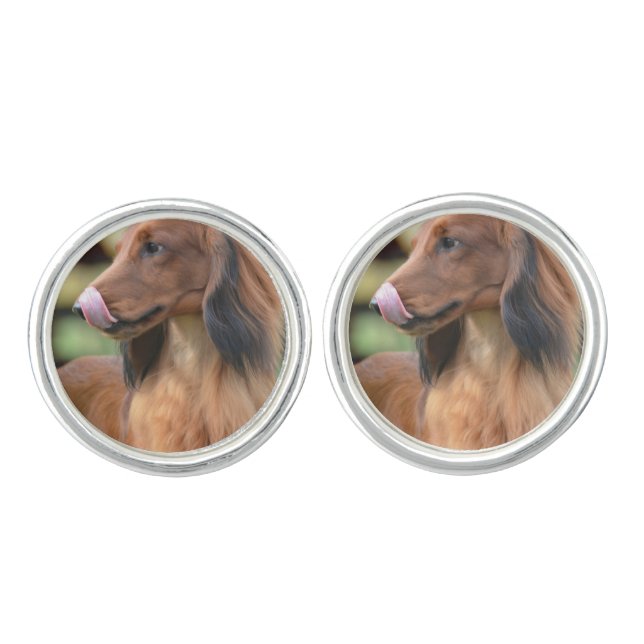Daschund Dog Cufflinks (Front)